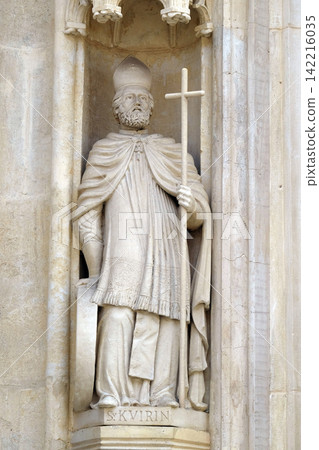 St. Quirinus, west portal of the church of St. Mark in Zagreb, Croatia St. Quirinus, west portal of the church of St. Mark in Zagreb, Croatia 142216035