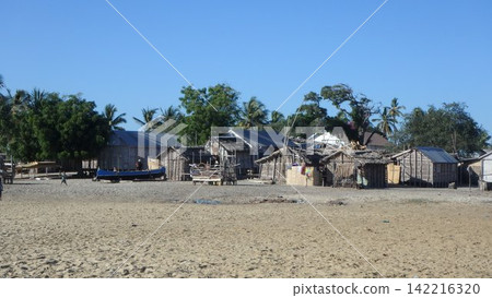 Life in a fishing village and seaside scenery in Madagascar Life in a fishing village and seaside scenery in Madagascar 142216320