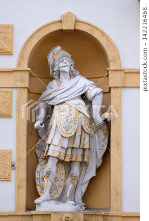 Mars, Roman god of war, Arsenal (Zeughaus) historic center listed as World Heritage by UNESCO in Graz, Styria, Austria Mars, Roman god of war, Arsenal (Zeughaus) historic center listed as World Heritage by UNESCO in Graz, Styria, Austria 142216468