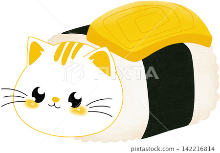 cat sushi with tamago cat sushi with tamago 142216814