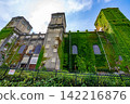 The first-class grandstand at the former Negishi Racecourse in Yokohama City. In summer, it is covered with green ivy. 142216876