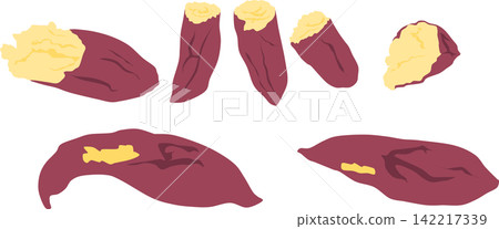 烤地瓜圖形插圖 烤地瓜圖形插圖 142217339