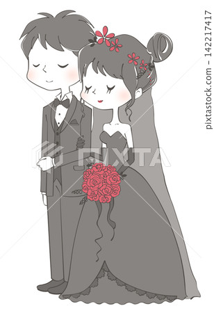 新娘和新郎例證 新娘和新郎例證 142217417