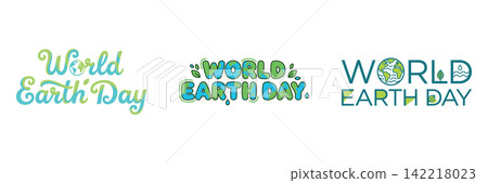 Vector of words World Earth Day for environmental illustrations Vector of words World Earth Day for environmental illustrations 142218023