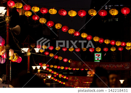 Colorful New Year lanterns on Dihua Street 142218431