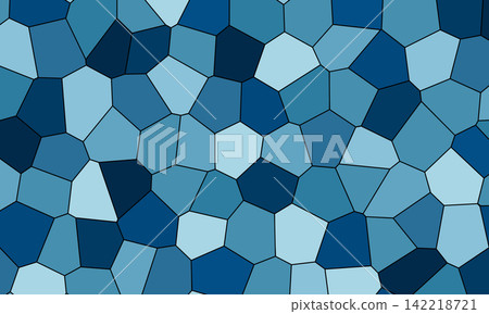 Flat illustration of seamless blue mosaic pattern depicting voronoi polygon tessellation for background and wallpaper design Flat illustration of seamless blue mosaic pattern depicting voronoi polygon tessellation for background and wallpaper design 142218721