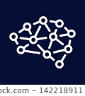 Artificial Intelligence Neural Network Technology Vector Icon 142218911