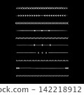 Hand Drawn Horizontal Line Vector Divider Set 142218912