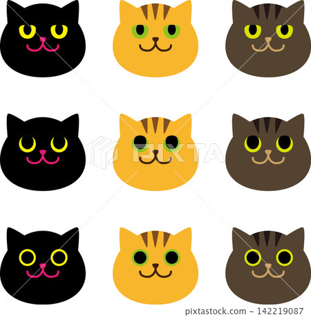 Cat face illustration 142219087