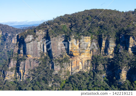 A tourist cable car travelling in the Jamison Valley in the Blue Mountains A tourist cable car travelling in the Jamison Valley in the Blue Mountains 142219121