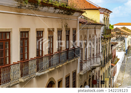 Colonial-style houses in the city of Sao Luis Colonial-style houses in the city of Sao Luis 142219123