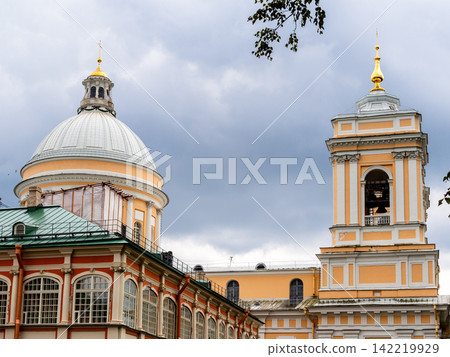 dome and belfry of Holy Trinity Cathedral in Lavra dome and belfry of Holy Trinity Cathedral in Lavra 142219929