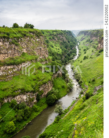 view of Dzoraget riverbed from Lori Berd fortress view of Dzoraget riverbed from Lori Berd fortress 142220002