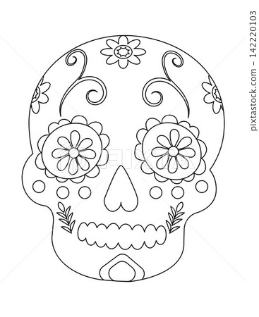 Intricate and Beautiful Sugar Skull Coloring Page Celebrating Culture with Floral Patterns and Artistic Designs for Creativity and Relaxation Intricate and Beautiful Sugar Skull Coloring Page Celebrating Culture with Floral Patterns and Artistic Designs for Creativity and Relaxation 142220103