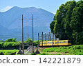 Mount Fujiwara and the Sangi Railway Hokusei Line train 142221879
