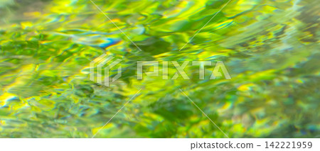Image materials depicting the fresh greenery of a forest, a clear stream, and summer colors reflected on the water's surface. Image materials depicting the fresh greenery of a forest, a clear stream, and summer colors reflected on the water's surface. 142221959