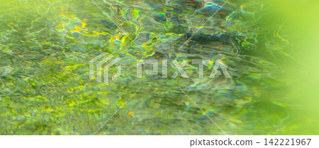 Image materials depicting the fresh greenery of a forest, a clear stream, and summer colors reflected on the water's surface. Image materials depicting the fresh greenery of a forest, a clear stream, and summer colors reflected on the water's surface. 142221967