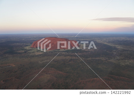 Sunset over Uluru as seen from a helicopter, Australia Sunset over Uluru as seen from a helicopter, Australia 142221992