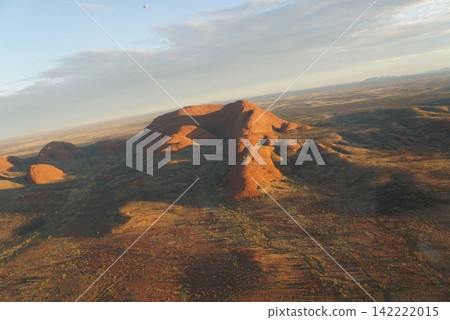 Sunset over Kata Tjuta as seen from a helicopter, Australia Sunset over Kata Tjuta as seen from a helicopter, Australia 142222015