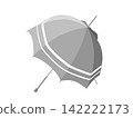 雨天使用的雨傘插圖。 142222173