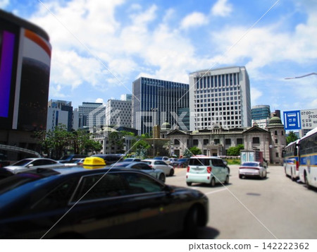 韓國首爾,城市景觀,立體模型風格 韓國首爾,城市景觀,立體模型風格 142222362
