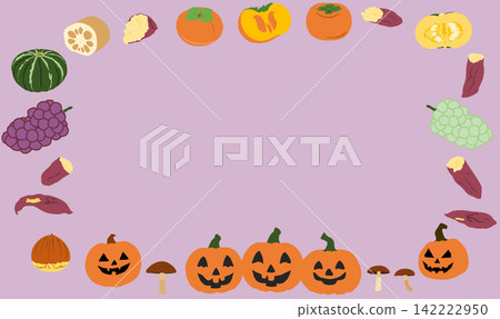 Autumn taste frame illustration Autumn taste frame illustration 142222950