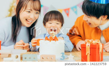 Family celebrating birthday Family celebrating birthday 142223759