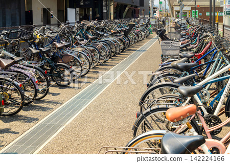 JR Ome Line, Higashi-Nakagami Station, Station Front Bicycle Parking Area JR Ome Line, Higashi-Nakagami Station, Station Front Bicycle Parking Area 142224166