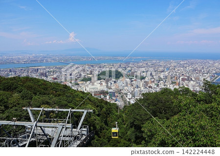 從德島市的象徵－備山山頂俯瞰德島市和瀨戶內海全景。 142224448