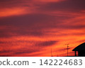 Summer twilight, the sky dyed crimson. 142224683