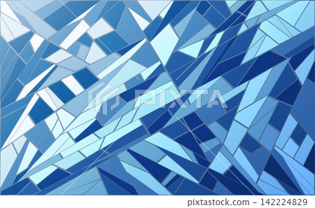 Abstract background design with blue geometric tiles 142224829