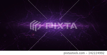 Futuristic purple abstract design with interconnected glowing energy lines. Futuristic purple abstract design with interconnected glowing energy lines. 142224992