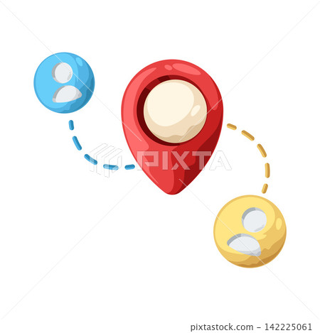 Illustration of Location Sharing Illustration of Location Sharing 142225061