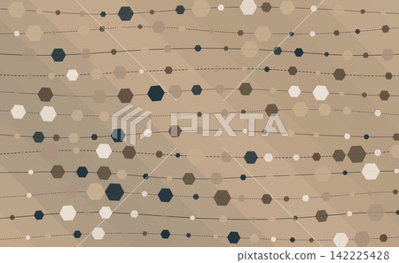 A beige abstract background texture with overlapping geometric lines and hexagons. A beige abstract background texture with overlapping geometric lines and hexagons. 142225428