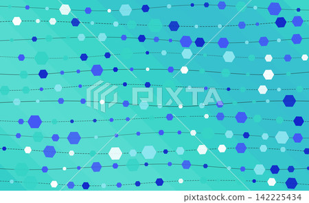 A digital technology-inspired abstract background featuring a series of blue geometric lines and hexagons. A digital technology-inspired abstract background featuring a series of blue geometric lines and hexagons. 142225434