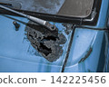 Rust and scratches on a car Rusty iron plate of an old car 142225456