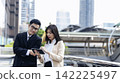 Business strategy team report chart, graph, infographic data analyze financial report plan. Hands team partner planning marketing finance statistics sale report with excel spreadsheet accountting 142225497