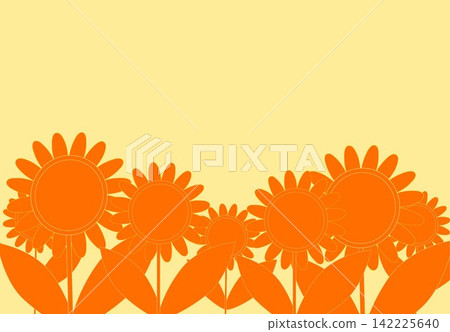 Orange sunflower background illustration 142225640