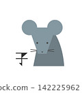 Flat illustration: The Chinese zodiac (Year of the Rat) 142225962