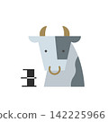 Flat illustration: The Chinese Zodiac (Year of the Ox) 142225966