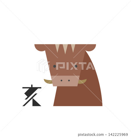 Flat illustration: The Chinese Zodiac (Year of the Boar) Flat illustration: The Chinese Zodiac (Year of the Boar) 142225969