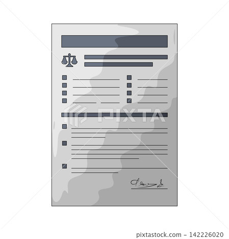 Illustration of Legal Form Illustration of Legal Form 142226020
