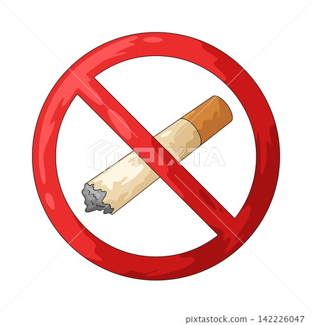Illustration of No Smoking Sign 142226047