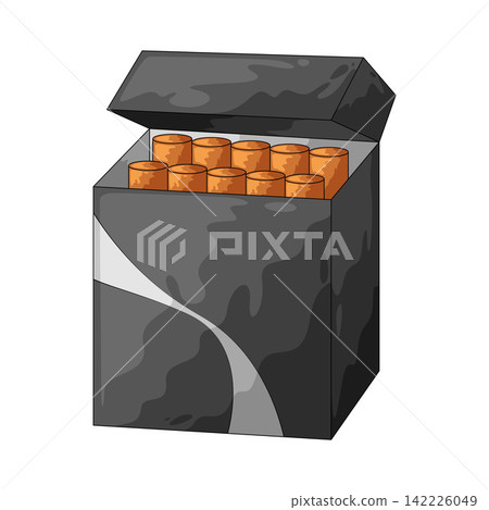Illustration of Cigarette Box 142226049