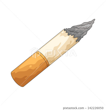 Illustration of Half Cigarette 142226050