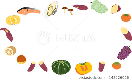 Autumn taste frame illustration Autumn taste frame illustration 142226066
