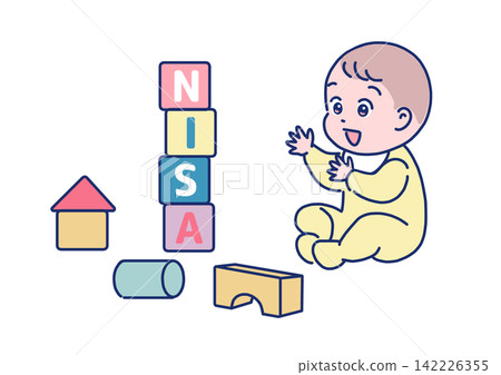 Illustrations for Kodomo NISA, building blocks Illustrations for Kodomo NISA, building blocks 142226355