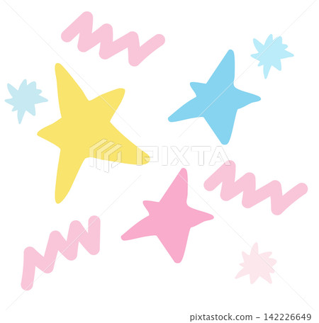 Illustration of stars for decoration, logo, icon, social media post, postcard, cute patches, shirt print, brooch, tattoo, fashion, shirt print, sticker, spring, summer vibe, sky and clouds, plush toy Illustration of stars for decoration, logo, icon, social media post, postcard, cute patches, shirt print, brooch, tattoo, fashion, shirt print, sticker, spring, summer vibe, sky and clouds, plush toy 142226649