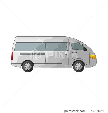 Illustration of minibus Illustration of minibus 142226790