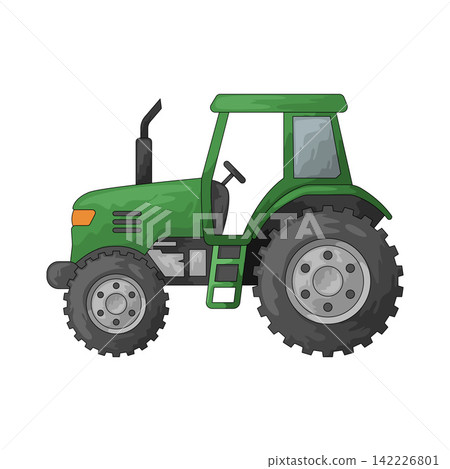 Illustration of tractor Illustration of tractor 142226801